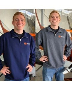 Sweatshirt, 1/4 Zip, Van's Aircraft Embroidered Logo