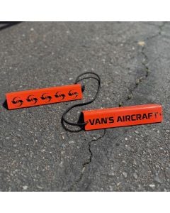 Twin Aluminum Wheel Chocks with Van's Aircraft and Logo, Connected with 24" rope