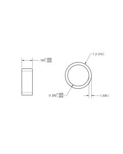 Aluminum Bushing .252" x .312" x .125"