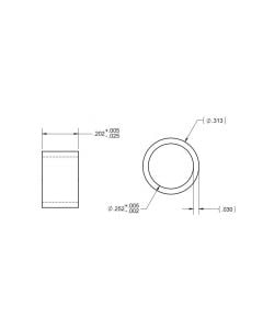 Aluminum Bushing .252" x .312" x .202"