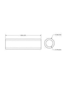 Aluminum Bushing .376" x .528" x 1.9"