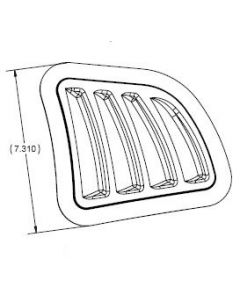 RV-12iS Fiberglass Upper Cowl Louver, Left