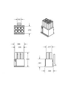 Molex Receptacle, Micro-Fit 6 Position