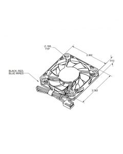 12V Fan, 60mm x 60mm x 10mm