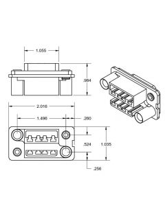 TE Connector, Female, 8C