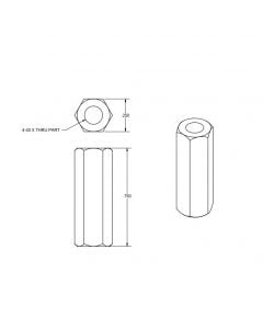 Hex Standoff 3/4" x 4-40