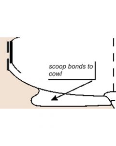 Pre-Preg Fiberglass Lower Cowl Scoop, All RV-6/7/9, O-320
