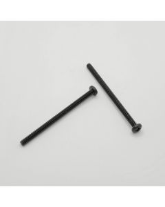 Pan Head Screw, Brass, Black, 6-32 x 2 1/4"