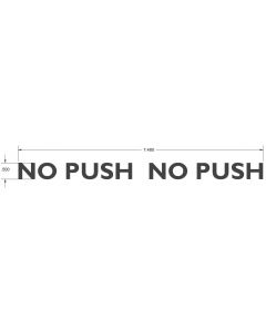 Vinyl Decal, Black, "No Push"