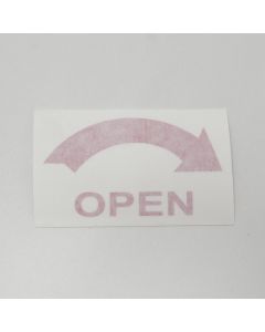 Vinyl Decal, Red Arrow "Open", Right