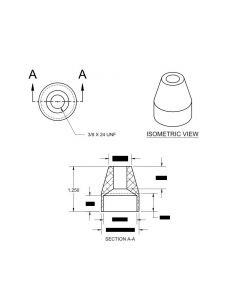 Threaded Insert, Female, Push-Pull Tube