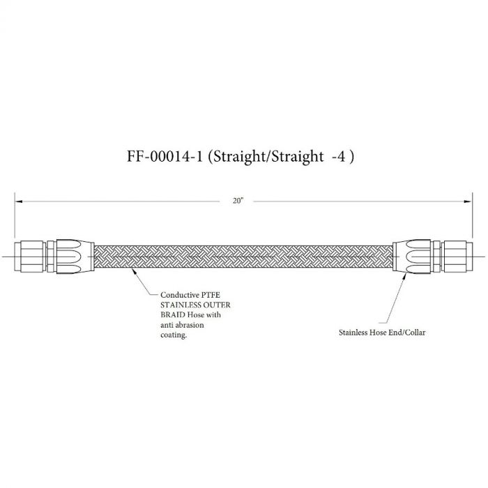 FF000141 Oil Pressure Sensor Hose/Connector Assembly 20"